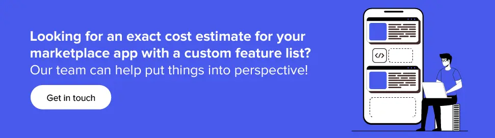 Get estimated cost for your marketplace app